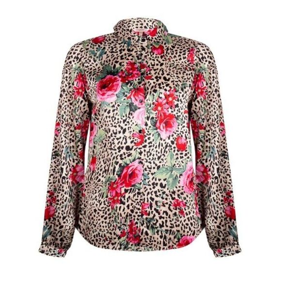 Esqualo Tiger Rose Blouse - Picture 1 of 12